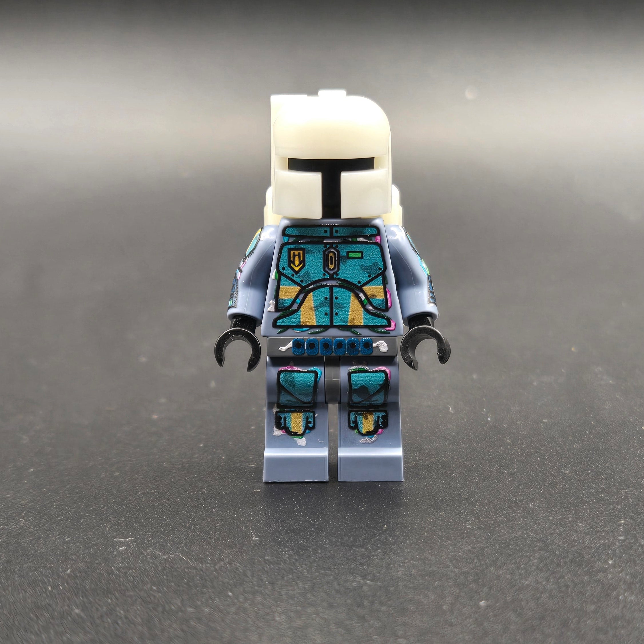 Sand Blue Gilded Ghost UV Printed Figure