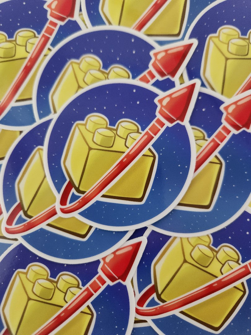 Space Bricks Sticker (Fire.Brickz.Studios)